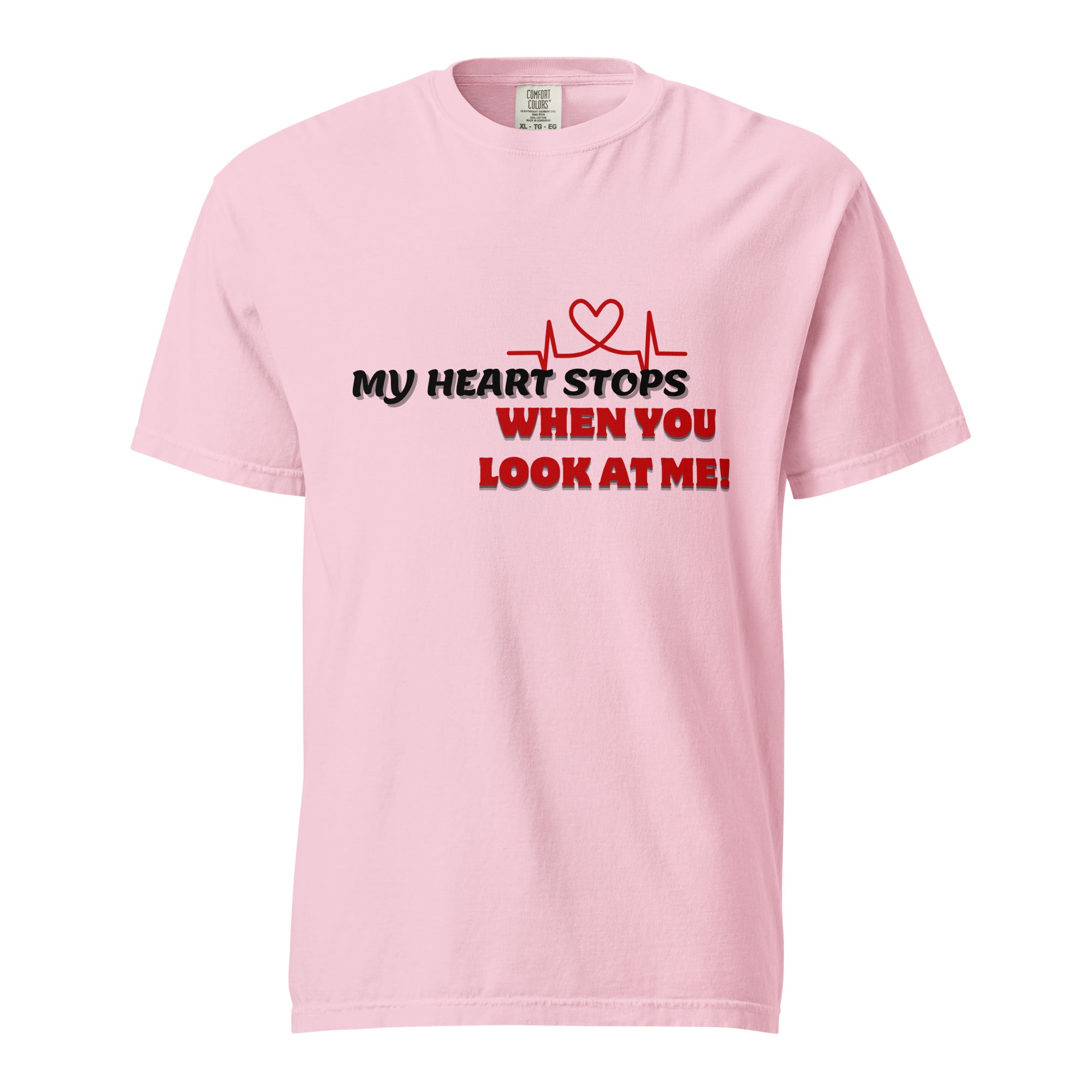 My Heart Stops Unisex garment-dyed heavyweight t-shirt