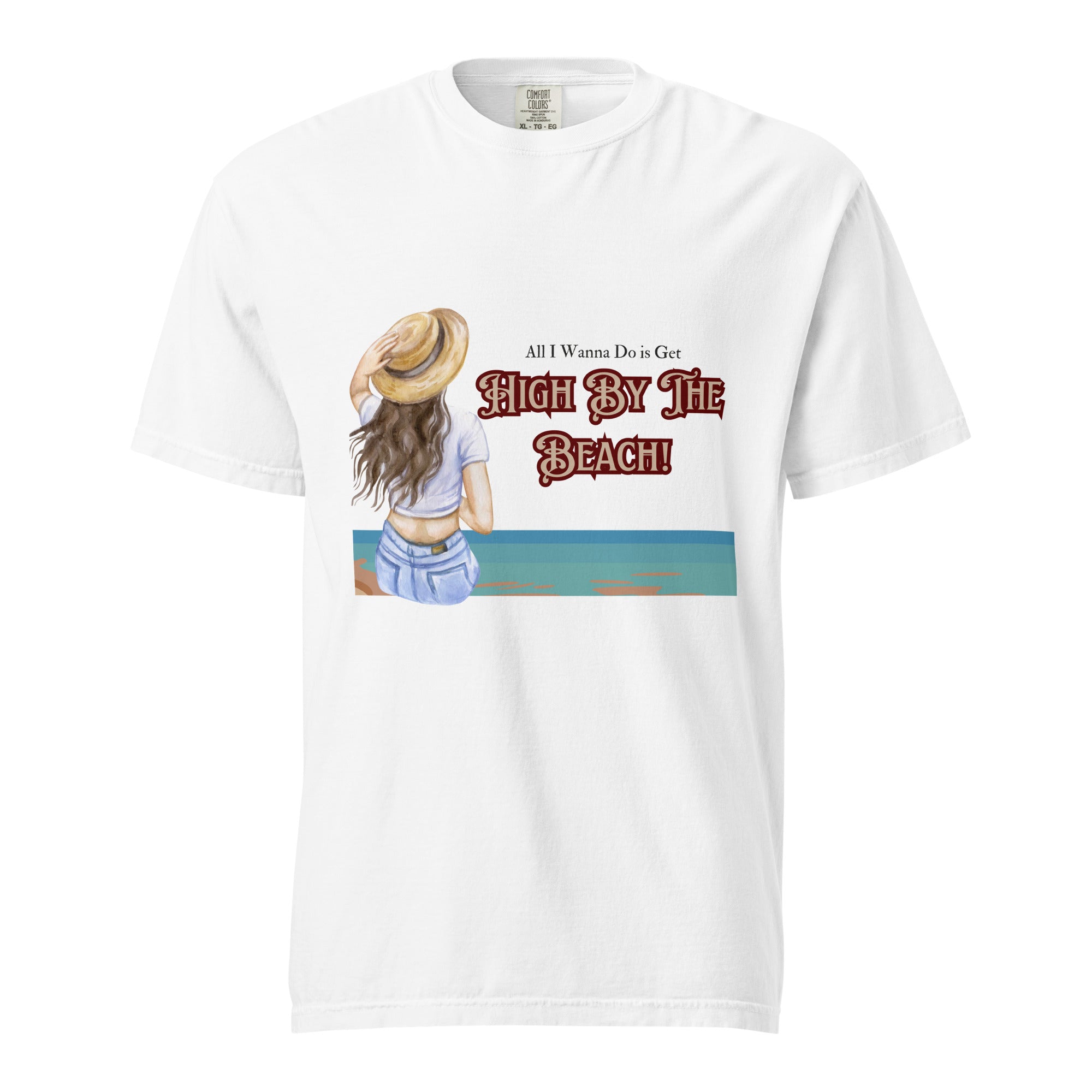 High by the beach Unisex garment-dyed heavyweight t-shirt